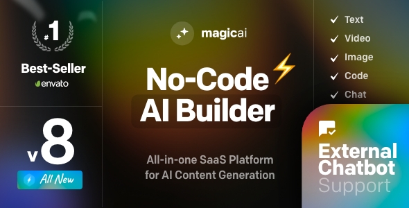 MagicAI - OpenAI Content, Text, Image, Video, Chat, Voice, and Code Generator as SaaS